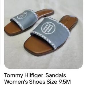 Never worn blue sandals